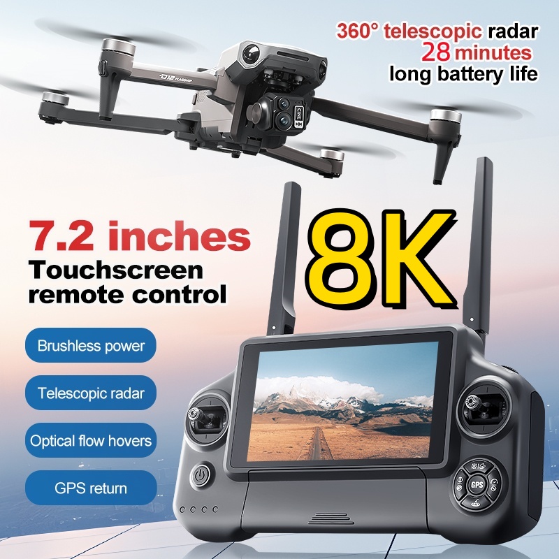 Drone Cinematic - Drone RC Quadricóptero 8K com Gimbal
