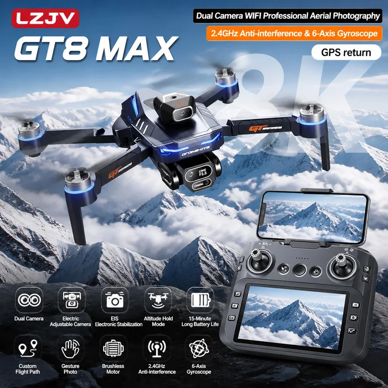 Drone Dobrável GT8 Max com Câm - Drone Mapping avaliação e preço